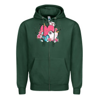 Nurse Hearts Zipper Hoodie | Teevron