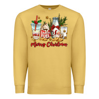 Antique Gold santa fuel merry christmas Premium Sweatshirt - MaliasSmallBusiness