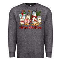Charcoal Heather santa fuel merry christmas Premium Sweatshirt - MaliasSmallBusiness