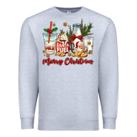 Heather Grey santa fuel merry christmas Premium Sweatshirt - MaliasSmallBusiness