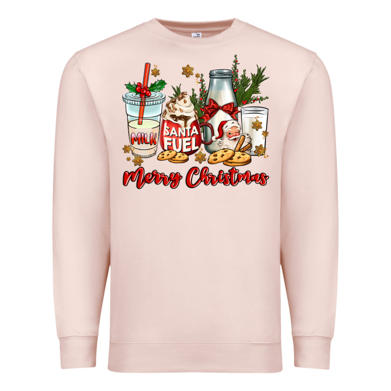 Santa Fuel Merry Christmas Premium Sweatshirt by MaliasSmallBusiness | Teevron