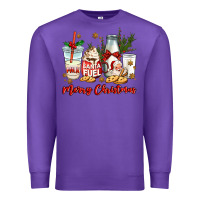 Purple santa fuel merry christmas Premium Sweatshirt - MaliasSmallBusiness