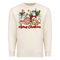 Sandshell santa fuel merry christmas Premium Sweatshirt - MaliasSmallBusiness