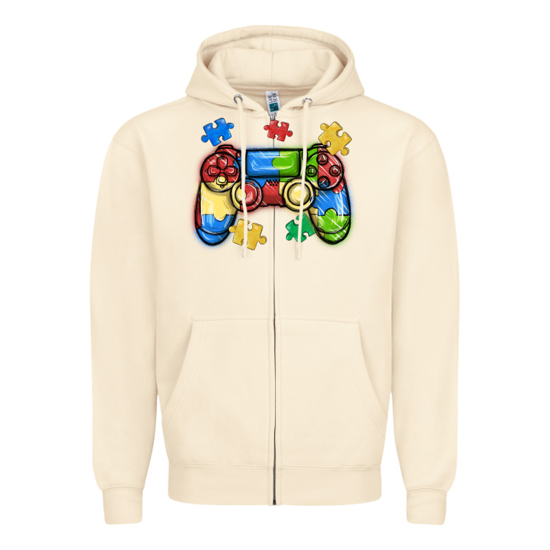 Autism Awareness Video Game Controller Zipper Hoodie by MaliasSmallBusiness | Teevron