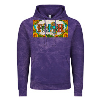 Cloud Purple faith cross and sunflower license plate Vintage Hoodie - HRA Design Shop