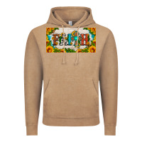 Vintage Coffee faith cross and sunflower license plate Vintage Hoodie - HRA Design Shop