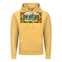 Vintage Mustard faith cross and sunflower license plate Vintage Hoodie - HRA Design Shop