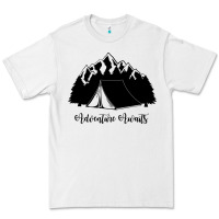 White Adventure Camping Premium Tee - Unal Design