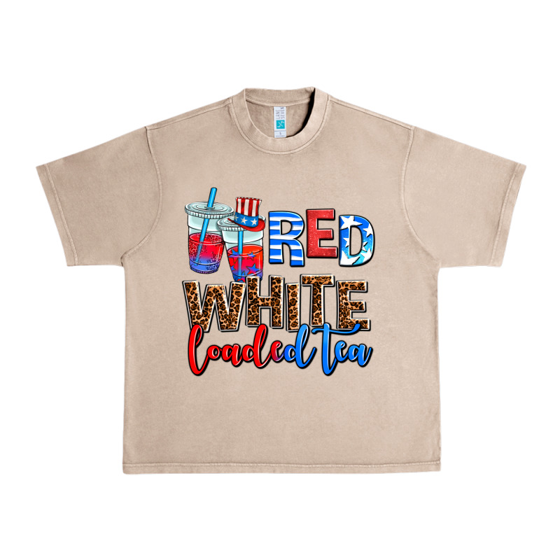 Red Whıte Loaded Tea Urban Heavy Tee by AdoDesignShop | Teevron