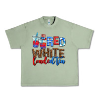 Oil Green red whıte loaded tea Urban Heavy Tee - AdoDesignShop