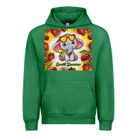 Emerald sweet summer cute elephant Urban Hoodie - TumblerDesignByShophia