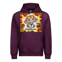 Mauve Wine sweet summer cute elephant Urban Hoodie - TumblerDesignByShophia