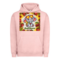 Pigment Salmon sweet summer cute elephant Urban Hoodie - TumblerDesignByShophia