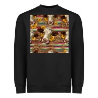 Black western hereford cattle seamless pattern Heavyweight Sweatshirt - HRA Design Shop