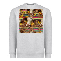 Heather Grey western hereford cattle seamless pattern Heavyweight Sweatshirt - HRA Design Shop