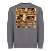 Storm western hereford cattle seamless pattern Heavyweight Sweatshirt - HRA Design Shop