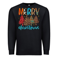 Black merry christmas trees Premium Sweatshirt - MaliasSmallBusiness