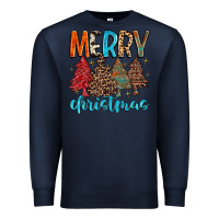Navy merry christmas trees Premium Sweatshirt - MaliasSmallBusiness