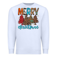 White merry christmas trees Premium Sweatshirt - MaliasSmallBusiness