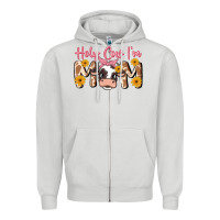 Dove Grey holy cow i'm mom Zipper Hoodie - MaliasSmallBusiness