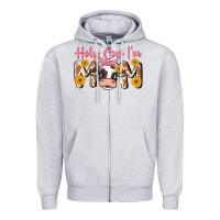 Heather Grey holy cow i'm mom Zipper Hoodie - MaliasSmallBusiness