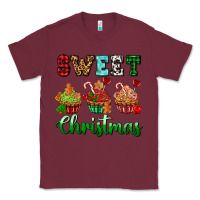 Burgundy sweet Christmas with cupcake Classic Tee - AdoDesignShop