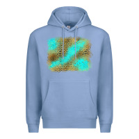 Colony Blue leopard turquoise background Premium Hoodie - Jasminsmagicworld