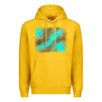 Lemon leopard turquoise background Premium Hoodie - Jasminsmagicworld