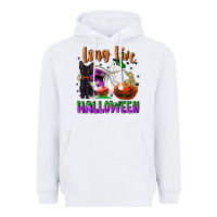 White long live halloween Heavyweight Hoodie - NancyCooperArtShop