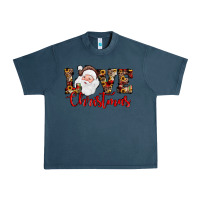 Midnight Navy Love Christmas Santa Urban Heavy Tee - JahusDesignShop