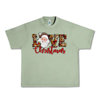 Oil Green Love Christmas Santa Urban Heavy Tee - JahusDesignShop