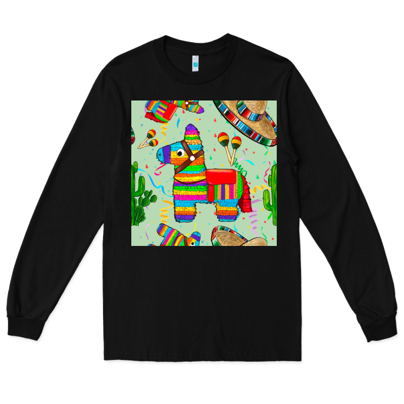 Pinata Seamless Pattern Long Sleeve Tee by BundleAndBundleShop | Teevron