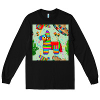 Black pinata seamless pattern Long Sleeve Tee - BundleAndBundleShop