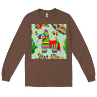Chestnut pinata seamless pattern Long Sleeve Tee - BundleAndBundleShop
