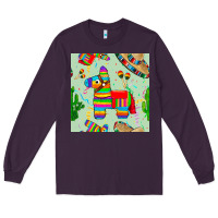 Plum pinata seamless pattern Long Sleeve Tee - BundleAndBundleShop