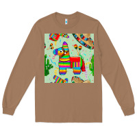 Toasted Coconut pinata seamless pattern Long Sleeve Tee - BundleAndBundleShop
