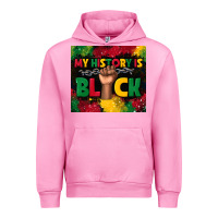Fuchsia Pink my history is black Urban Hoodie - TumblerDesignByShophia