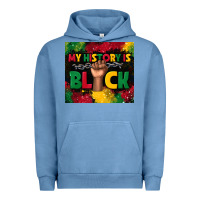Pigment Pebble Blue my history is black Urban Hoodie - TumblerDesignByShophia