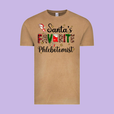 Santas Favourite Phlebotomist Vintage Tee Designed By Adodesignshop