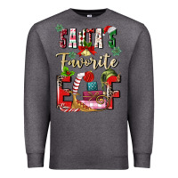 Charcoal Heather santas favorite elf Premium Sweatshirt - MaliasSmallBusiness