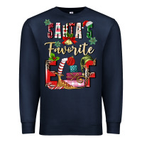 Navy santas favorite elf Premium Sweatshirt - MaliasSmallBusiness