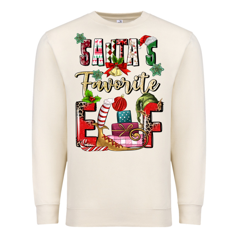 Santas Favorite Elf Premium Sweatshirt by MaliasSmallBusiness | Teevron