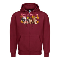 Burgundy holy cow i'm one Zipper Hoodie - MaliasSmallBusiness