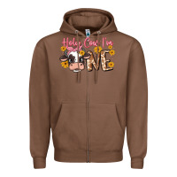 Chestnut holy cow i'm one Zipper Hoodie - MaliasSmallBusiness
