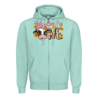 Seafoam holy cow i'm one Zipper Hoodie - MaliasSmallBusiness