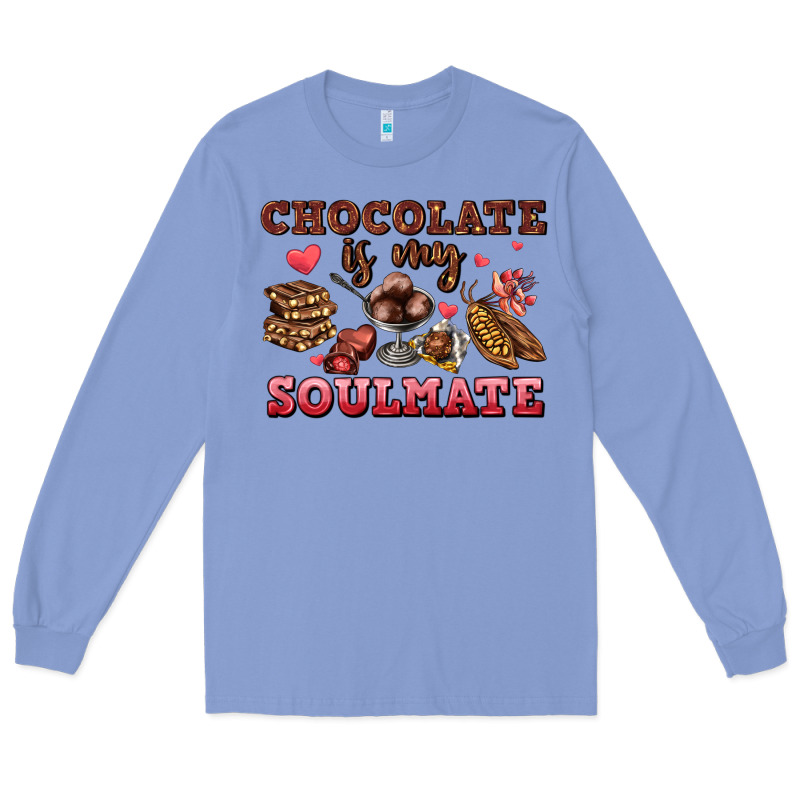 Chocolate Is My Soulmate Long Sleeve Tee by AdoDesignShop | Teevron