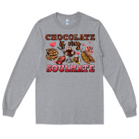 Heather Grey chocolate is my soulmate Long Sleeve Tee - AdoDesignShop