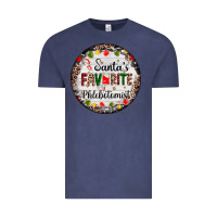Vintage Denim christmas santas favorite phlebotomist light Vintage Tee - AdoDesignShop