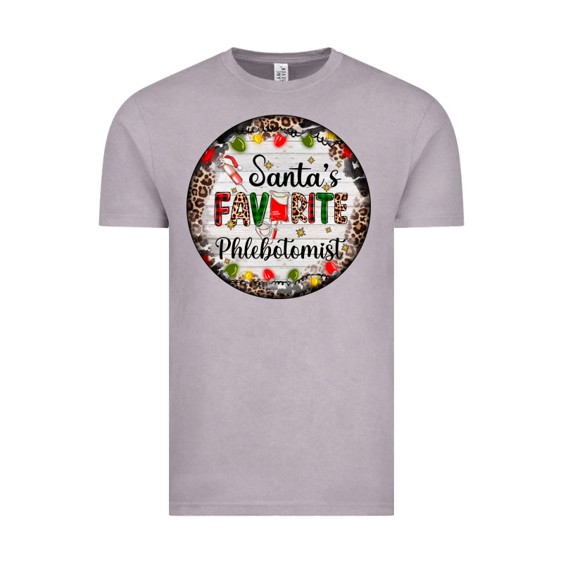 Christmas Santas Favorite Phlebotomist Light Vintage Tee by AdoDesignShop | Teevron