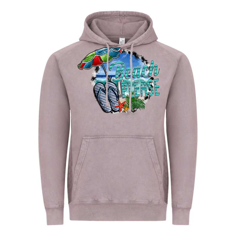 Beach Please Vintage Hoodie by SublimationCraftShop | Teevron